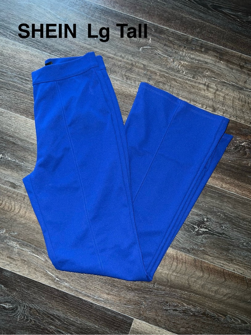 SHEIN Royal Blue Flared Stretch Pants